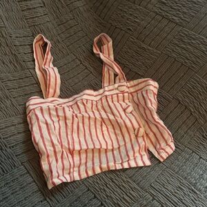 Forever 21 Red and White Striped Top